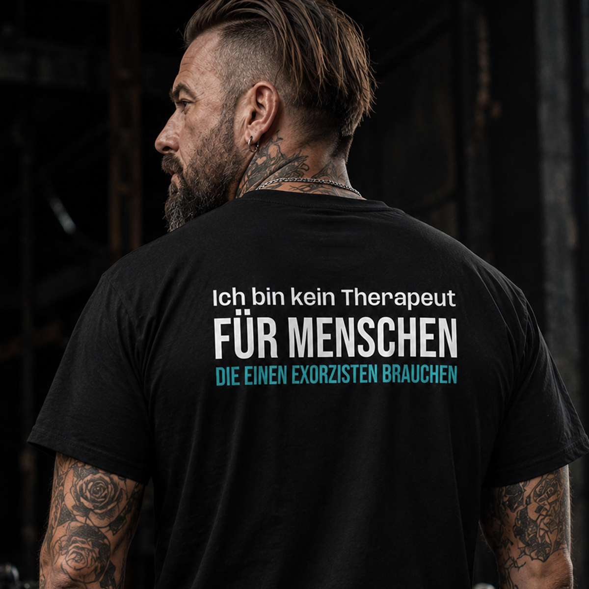 Ich bin kein Therapeut, Unisex T-Shirt Rücken