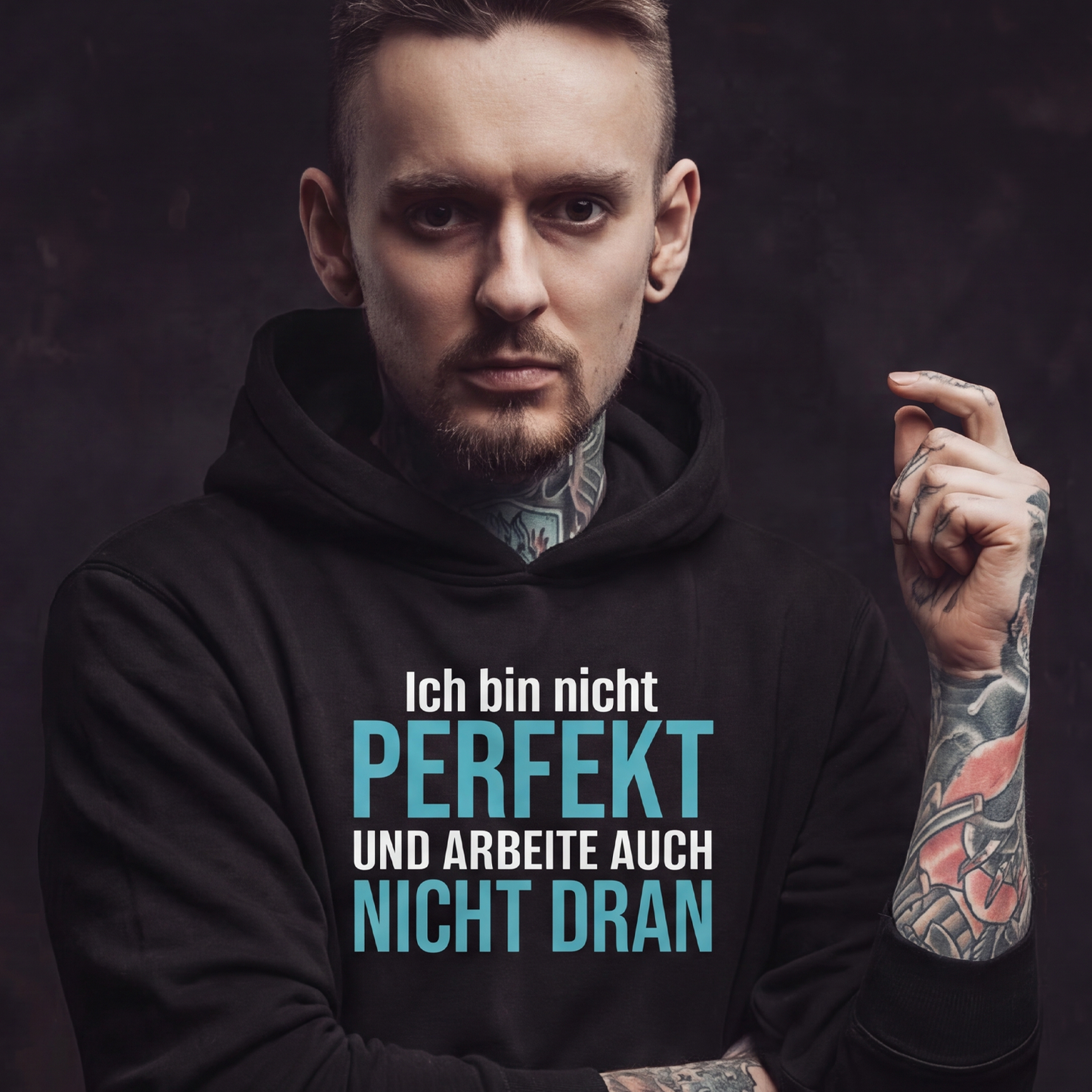 Ich bin nicht perfekt, Unisex Hoodie