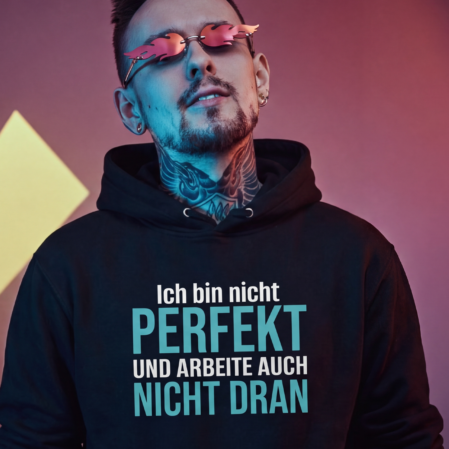 Ich bin nicht perfekt, Unisex Hoodie