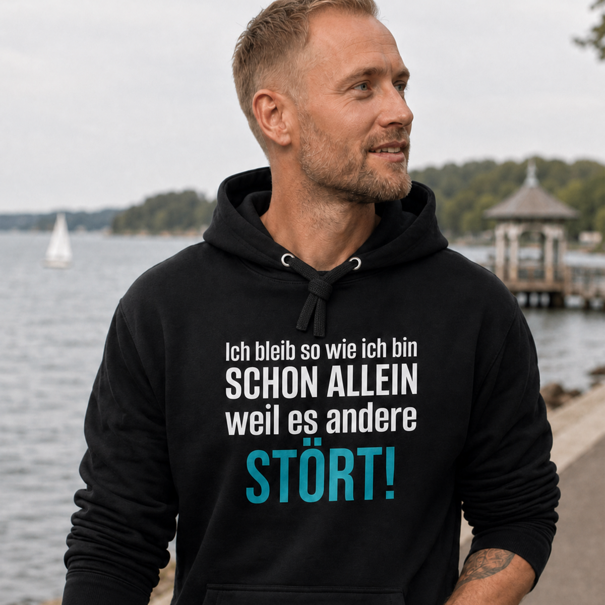 Ich bleib so wie ich bin, Unisex Hoodie