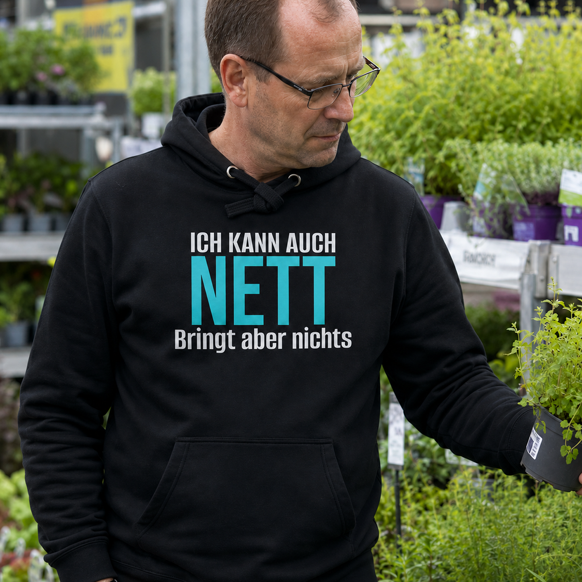 Ich kann auch nett, Unisex Hoodie