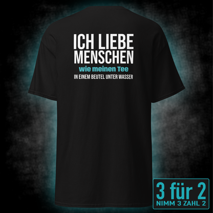 Ich liebe Menschen, Unisex T-Shirt Rücken