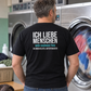 Ich liebe Menschen, Unisex T-Shirt Rücken