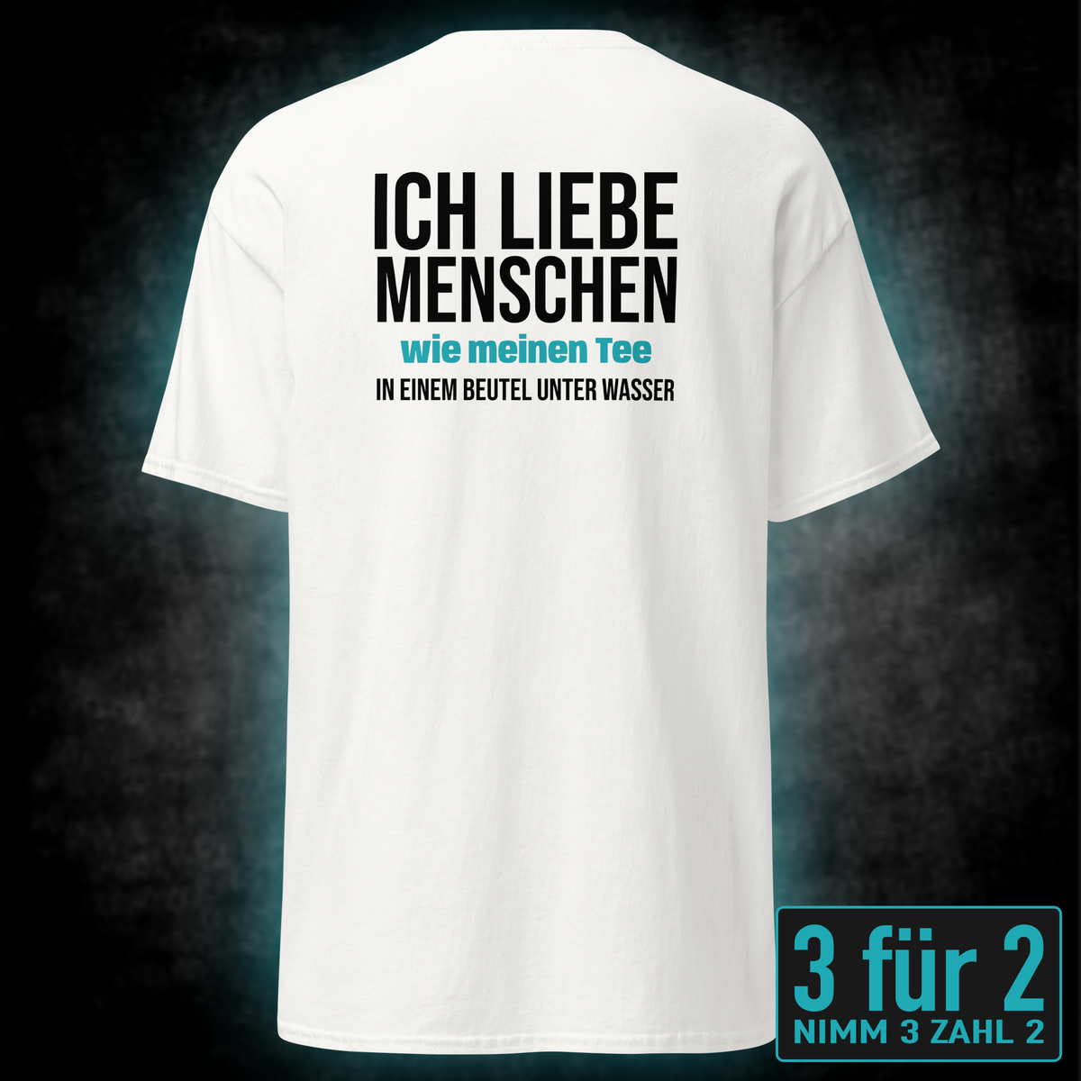 Ich liebe Menschen, Unisex T-Shirt Rücken