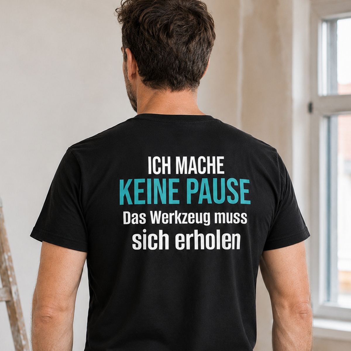 Ich mache keine Pause, Unisex T-Shirt Rücken