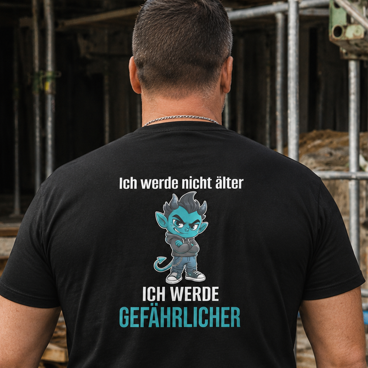 Ich werde nicht älter, Unisex T-Shirt Rücken