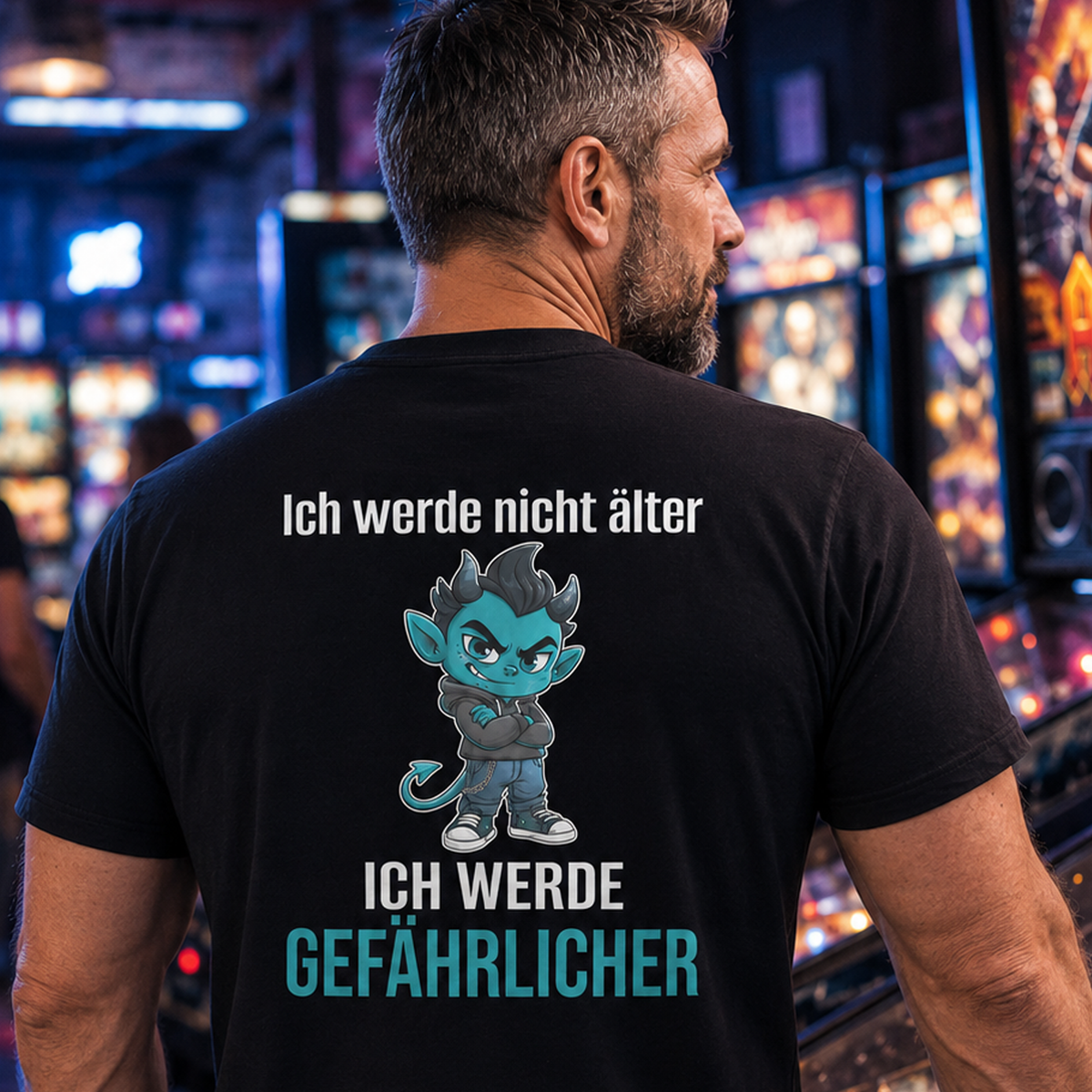 Ich werde nicht älter, Unisex T-Shirt Rücken