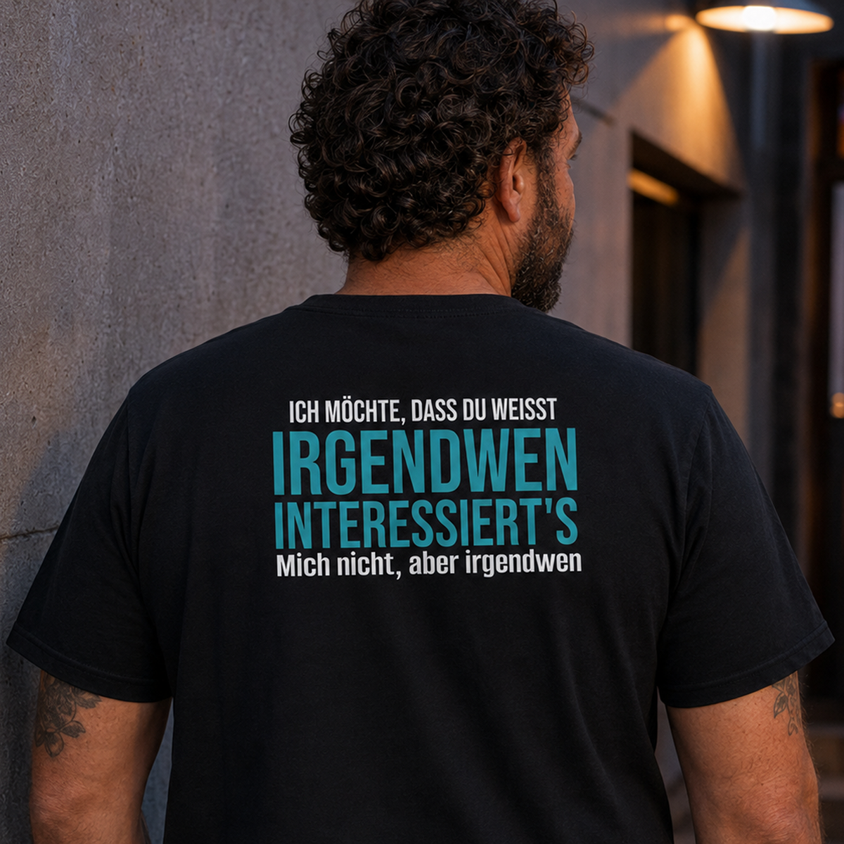 Irgendwen interessiert’s, Unisex T-Shirt Rücken