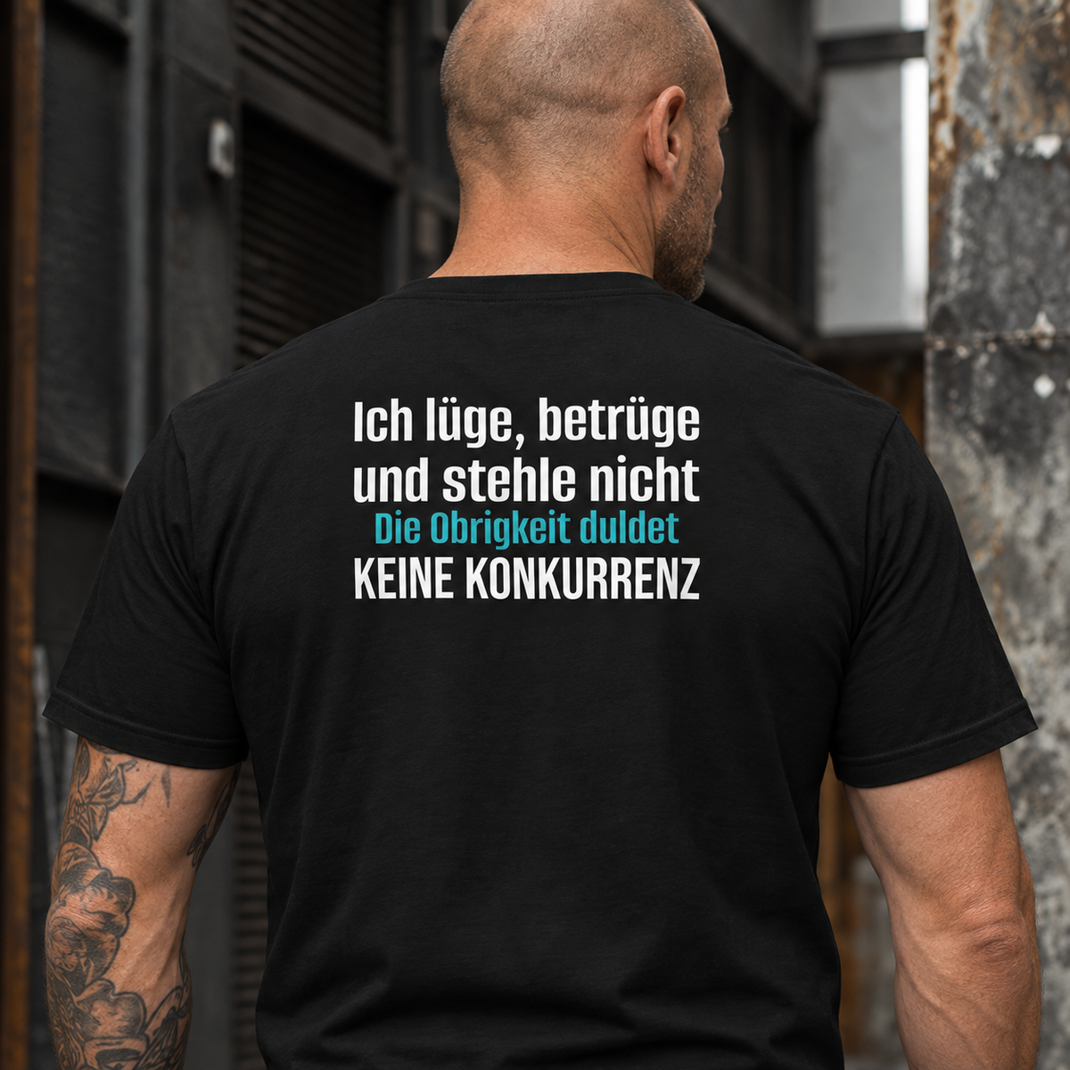 Keine Konkurrenz, Unisex T-Shirt Rücken