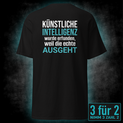 Künstliche Intelligenz, Unisex T-Shirt Rücken