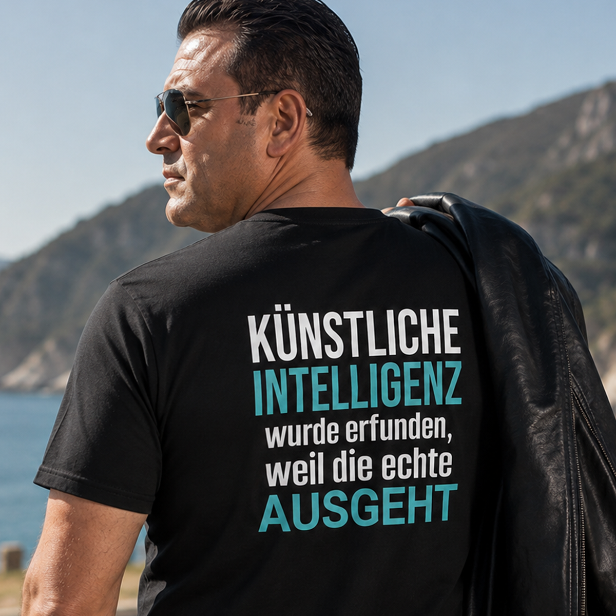 Künstliche Intelligenz, Unisex T-Shirt Rücken