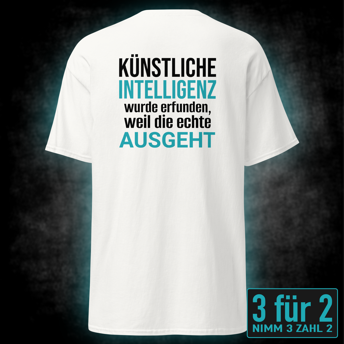 Künstliche Intelligenz, Unisex T-Shirt Rücken
