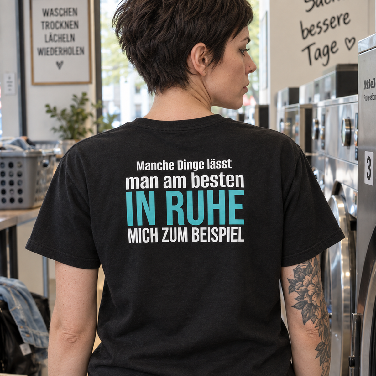 Manche Dinge, Unisex T-Shirt Rücken