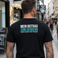 Mein Beitrag zum Gendern, Unisex T-Shirt Rücken