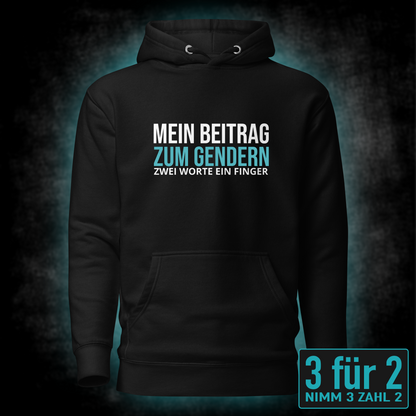 Mein Beitrag zum Gendern, Unisex Hoodie