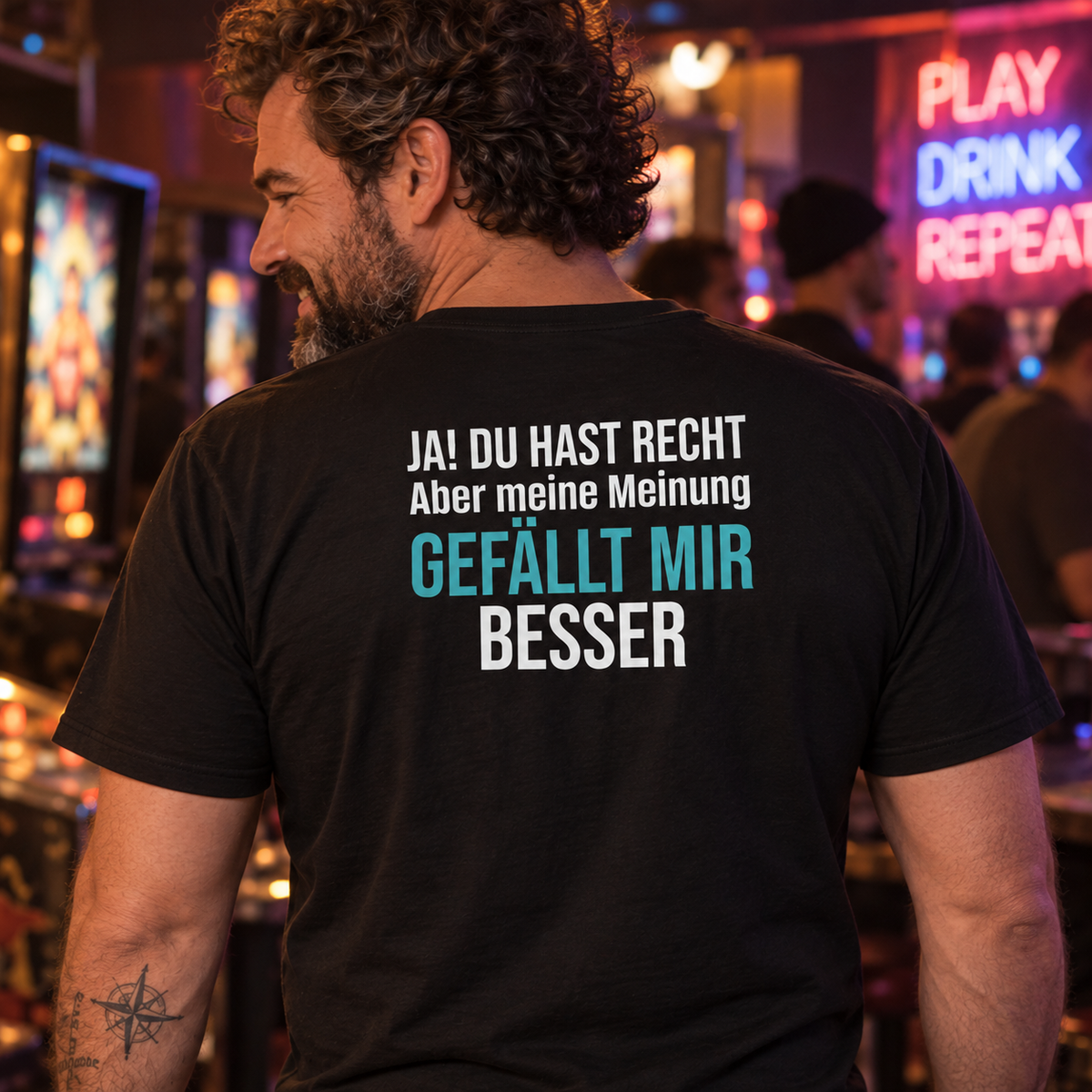 Meine Meinung, Unisex T-Shirt Rücken