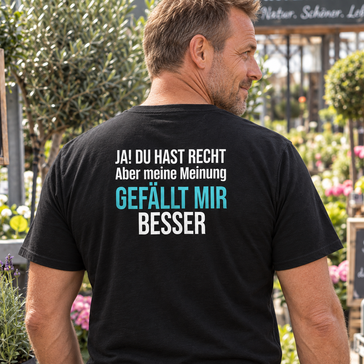 Meine Meinung, Unisex T-Shirt Rücken