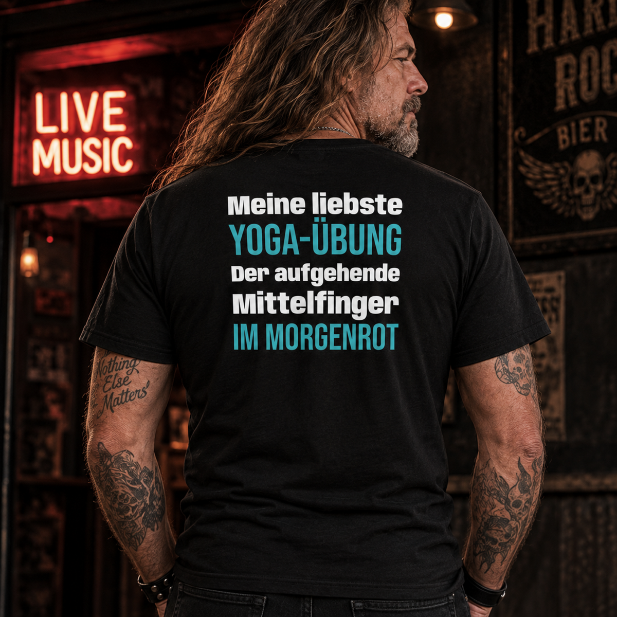 Meine liebste Yoga-Übung, Unisex T-Shirt Rücken