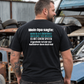 Mit Spaten erschlagen, Unisex T-Shirt Rücken