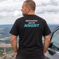 Motivation durch Angst, Unisex T-Shirt Rücken