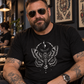 T-Shirt "Noctis" mit Motiv, schwarz, am Model, Ansicht 3 – SEELENSCHWARZ