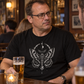T-Shirt "Noctis" mit Motiv, schwarz, am Model, Ansicht 4 – SEELENSCHWARZ