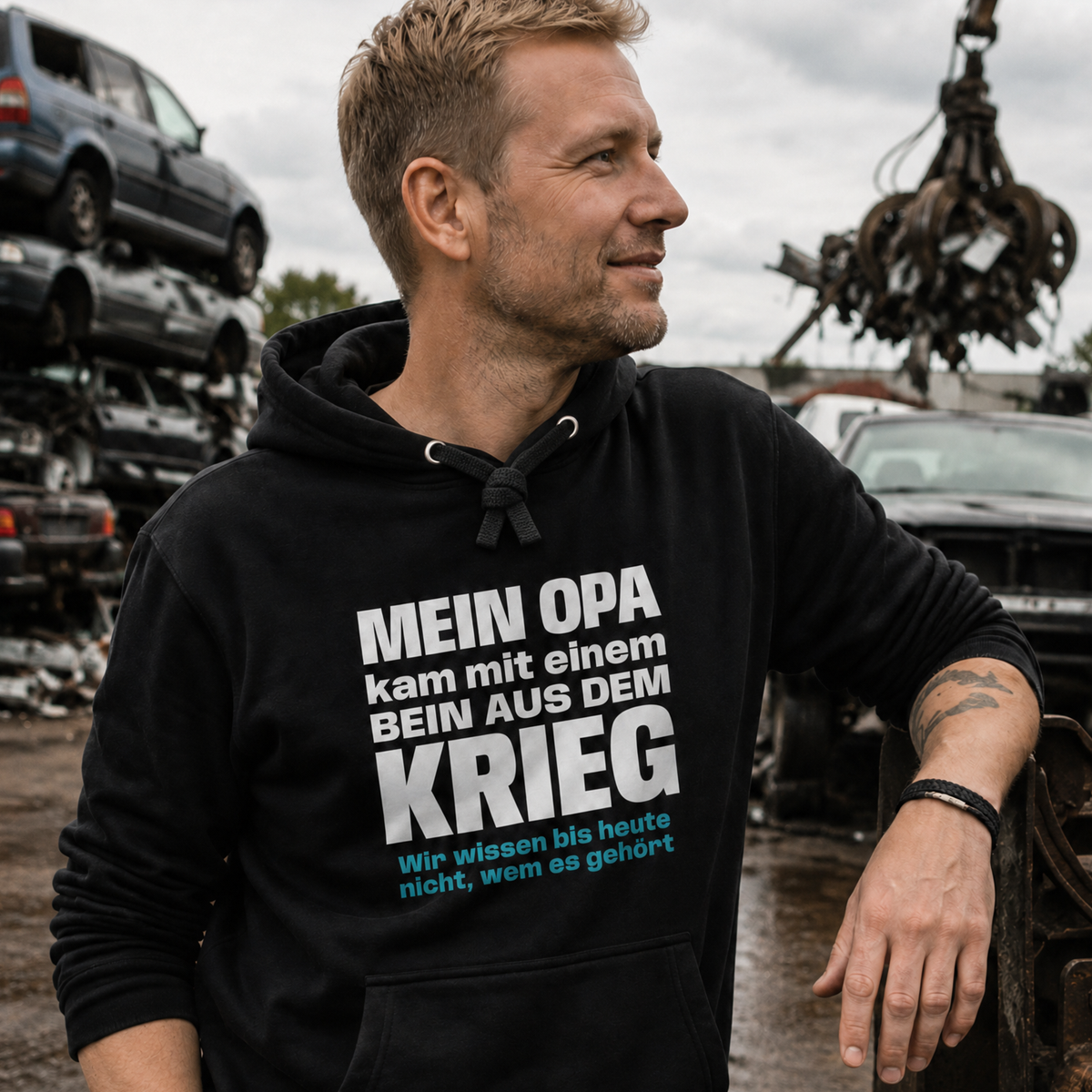 Opa mit einem Bein, Unisex Hoodie