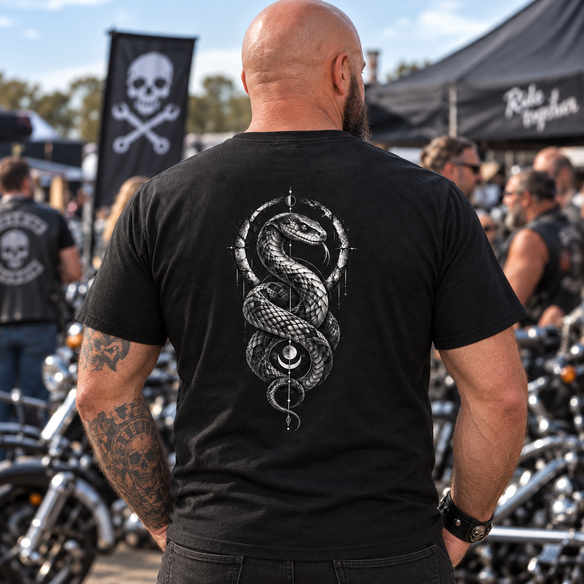 Serpent, Unisex T-Shirt Rücken