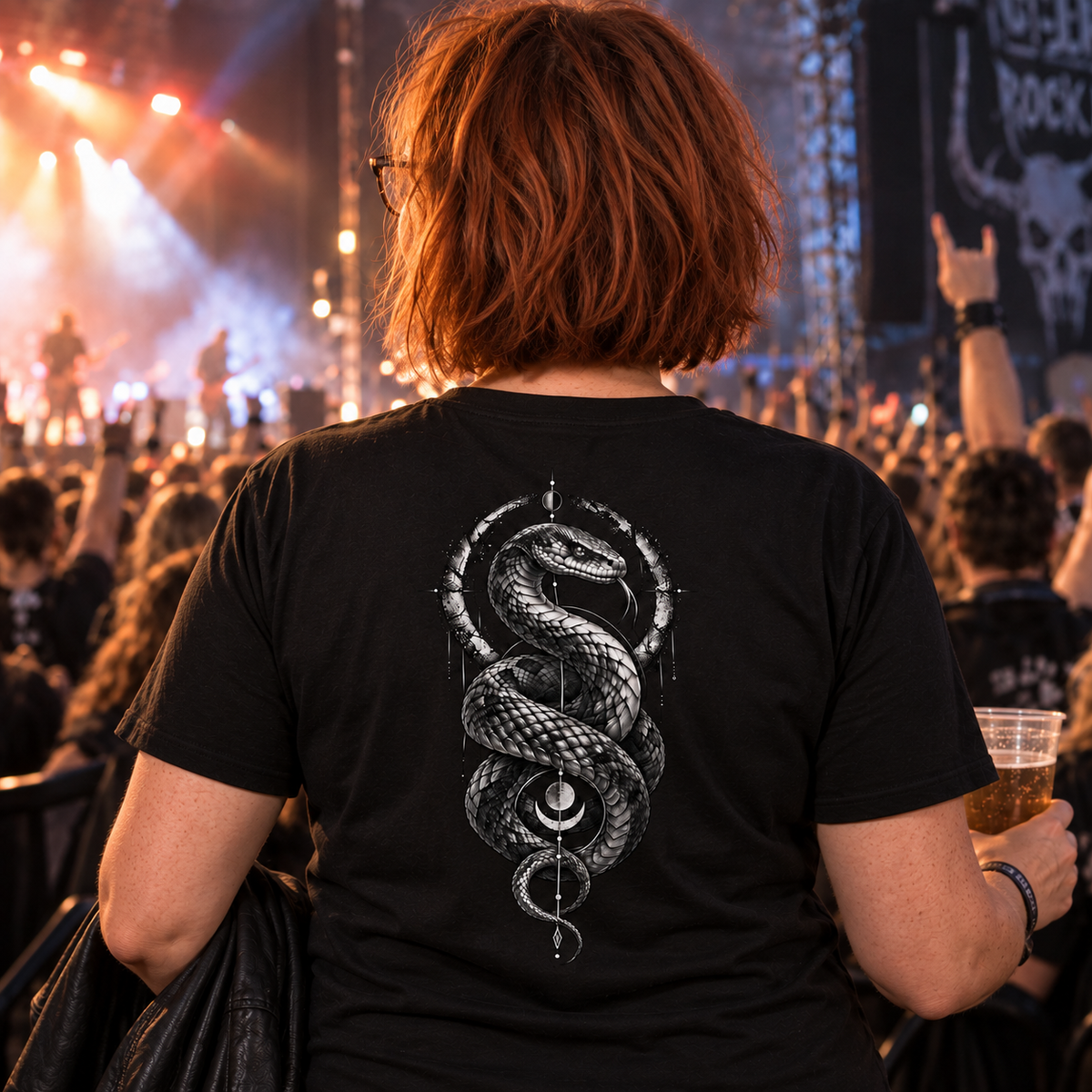 Serpent, Unisex T-Shirt Rücken
