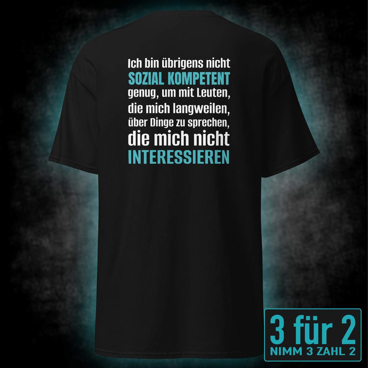 Soziale Kompetenz, Unisex T-Shirt Rücken