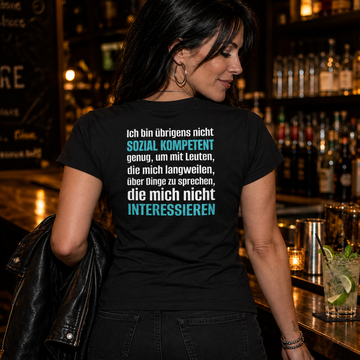 Soziale Kompetenz, Unisex T-Shirt Rücken
