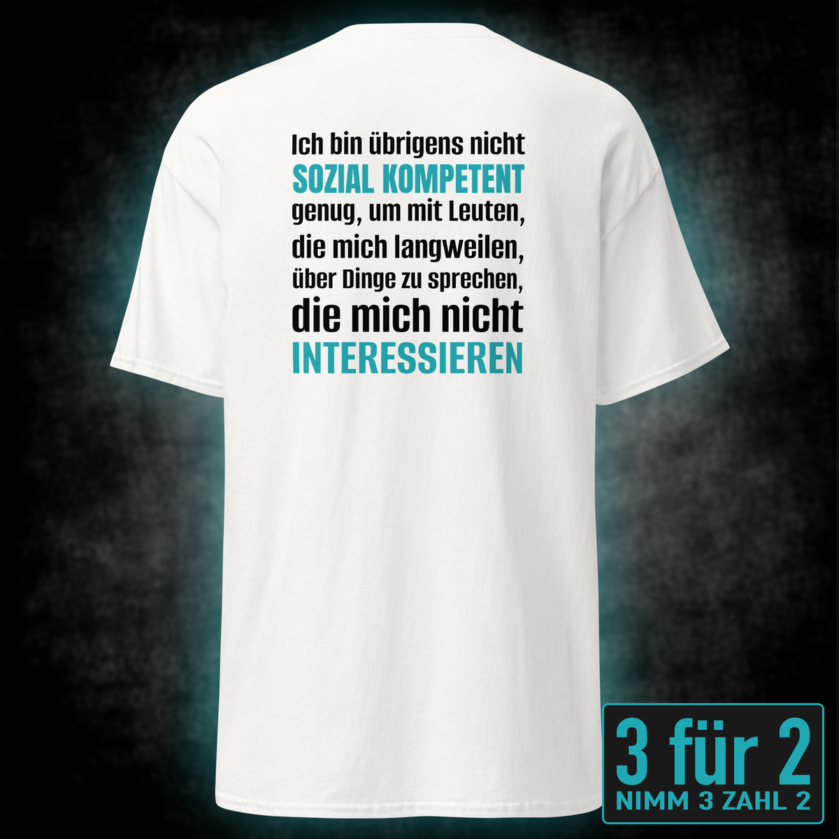 Soziale Kompetenz, Unisex T-Shirt Rücken