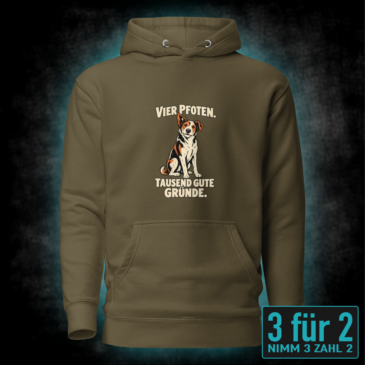 Vier Pfoten, Unisex Hoodie
