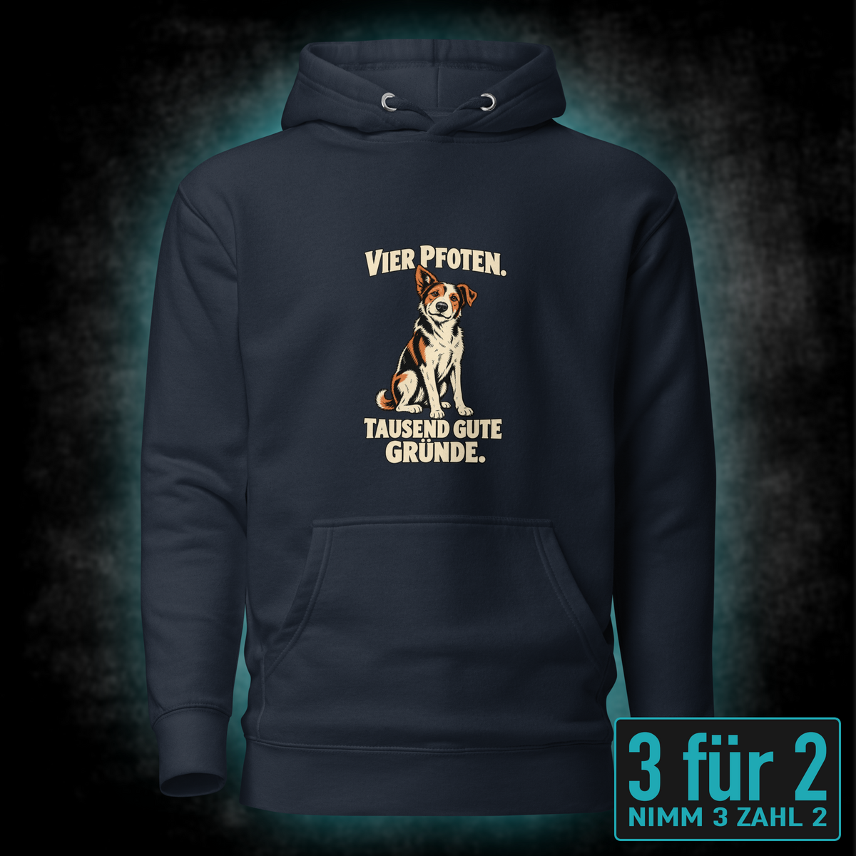 Vier Pfoten, Unisex Hoodie
