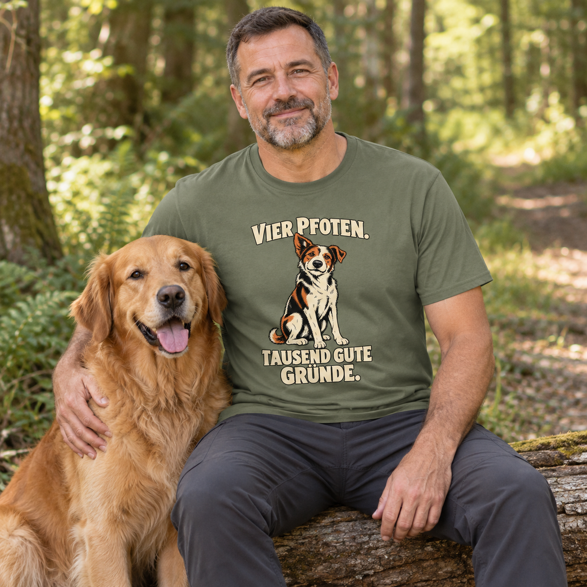 Vier Pfoten, Unisex T-Shirt