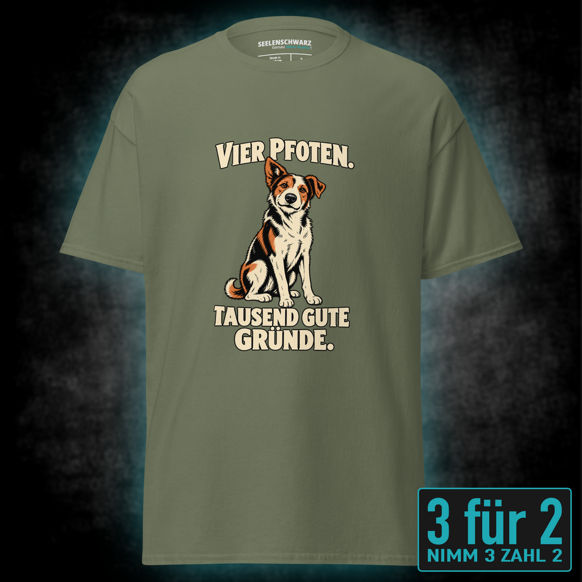 Vier Pfoten, Unisex T-Shirt