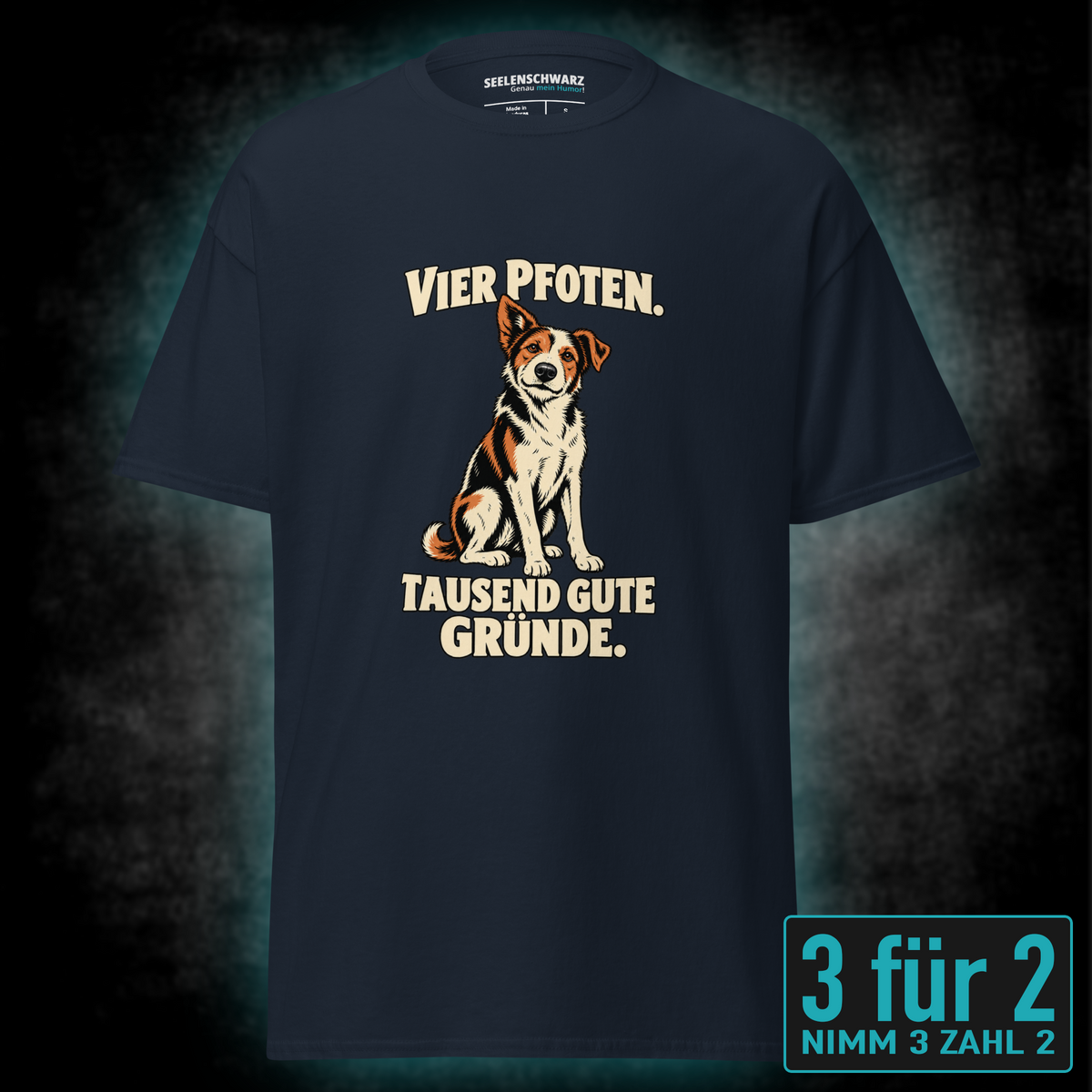 Vier Pfoten, Unisex T-Shirt