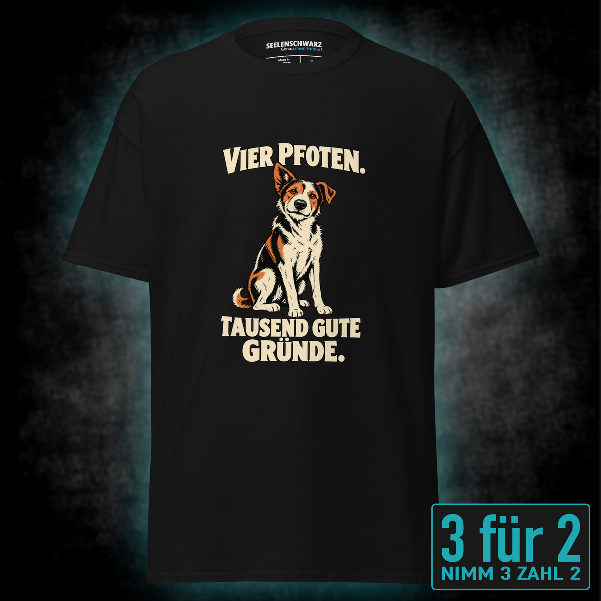 Vier Pfoten, Unisex T-Shirt