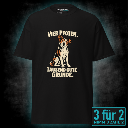 Vier Pfoten, Unisex T-Shirt