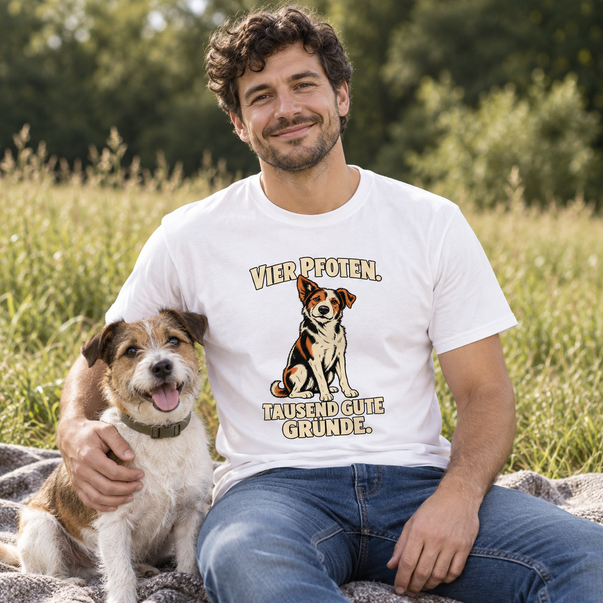 Vier Pfoten, Unisex T-Shirt
