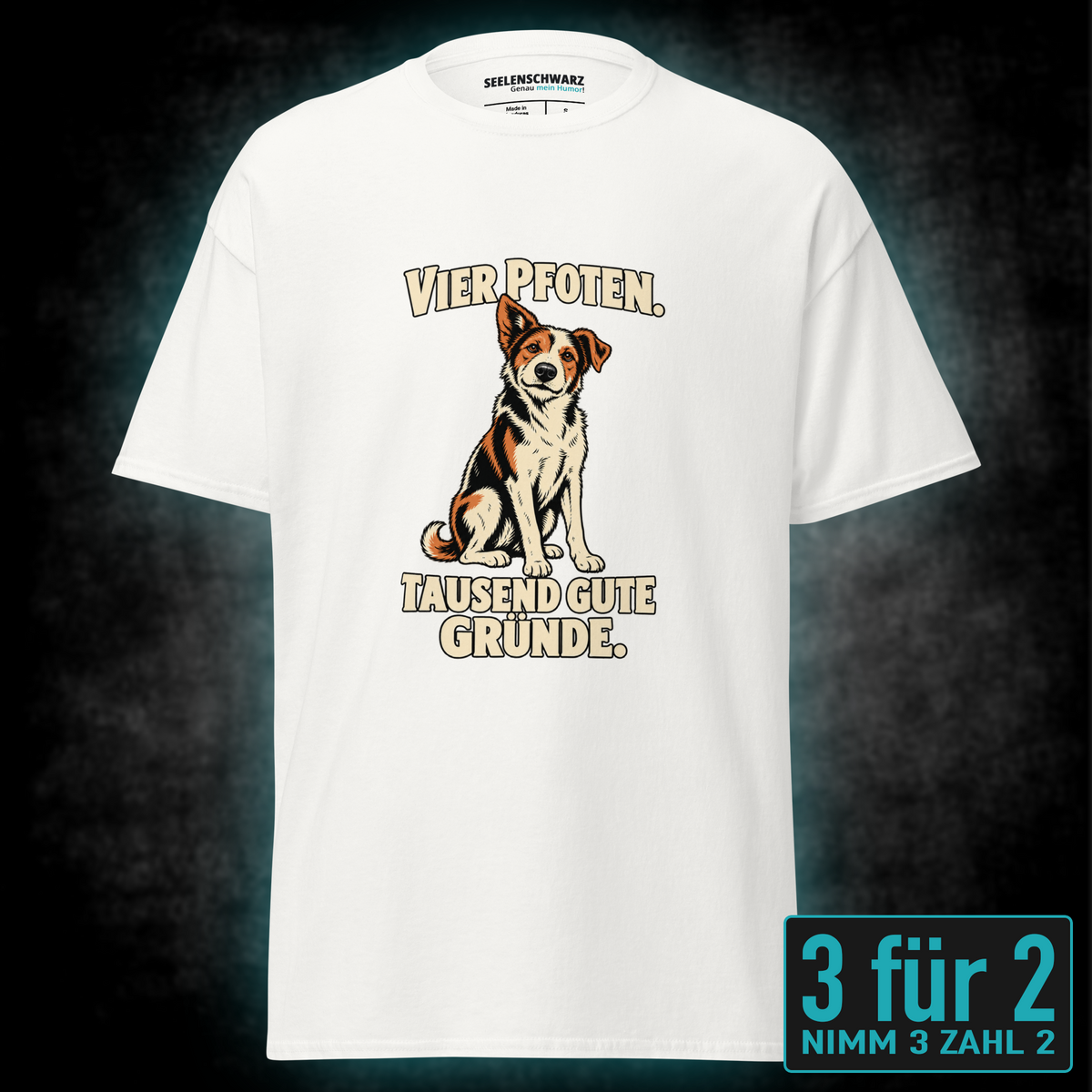 Vier Pfoten, Unisex T-Shirt