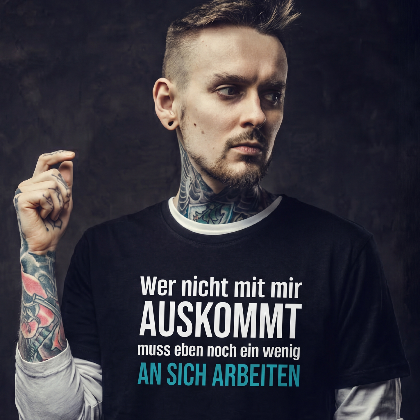 Wer nicht mit mir auskommt, Unisex T-Shirt