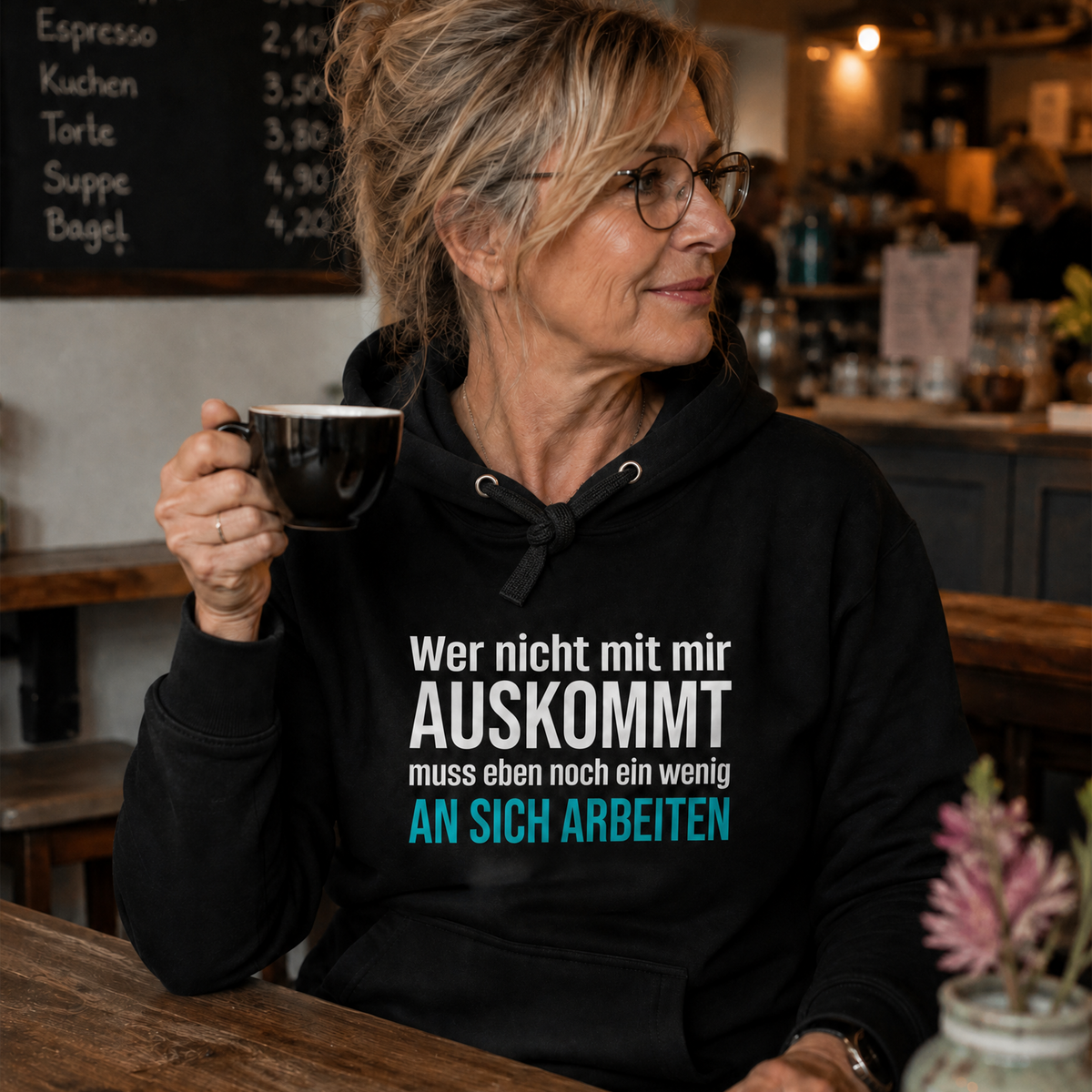 Wer nicht mit mir auskommt, Unisex Hoodie