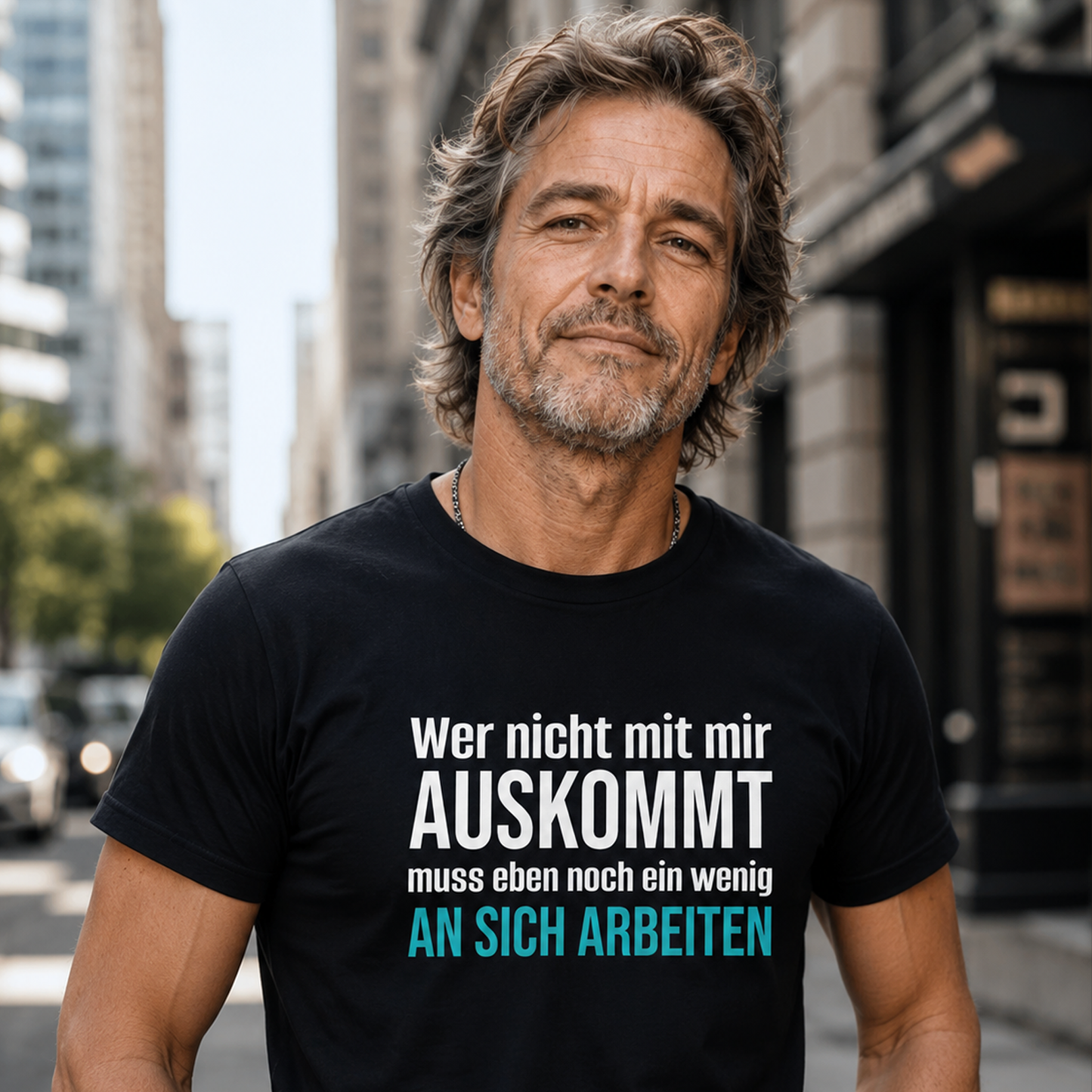 Wer nicht mit mir auskommt, Unisex T-Shirt