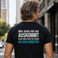 Wer nicht mit mir auskommt, Unisex T-Shirt Rücken